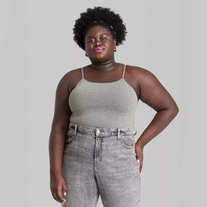 Women's Slim Fit Cropped Cami Tank Top - Wild Fable™